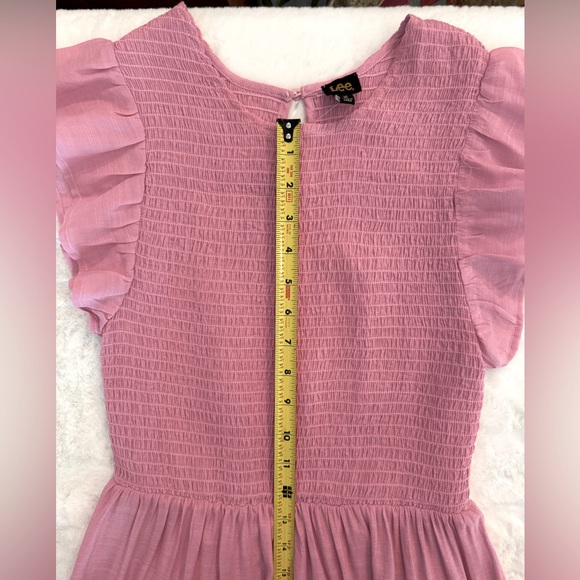 Lee Pink, Super Soft, Lightweight, Smocked Top, Tiered Skirt, Maxi Dress- size M - Picture 13 of 13